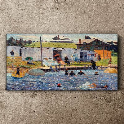 A summer day at the lake Canvas wall art
