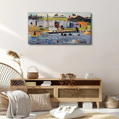 A summer day at the lake Canvas wall art