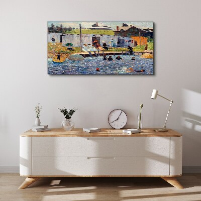 A summer day at the lake Canvas wall art