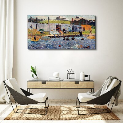 A summer day at the lake Canvas wall art