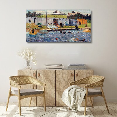 A summer day at the lake Canvas wall art