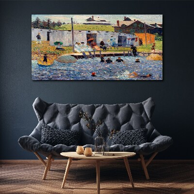 A summer day at the lake Canvas wall art