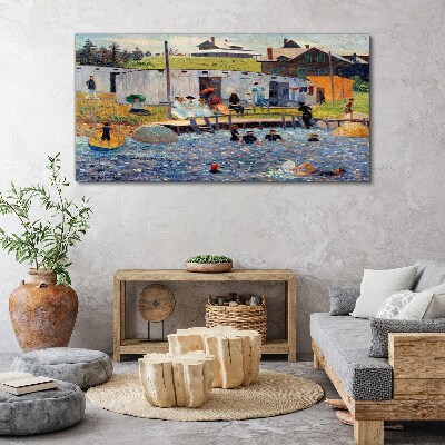 Lake forest village Canvas print
