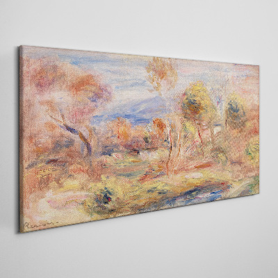 Landscape in pastel shades Print on canvas