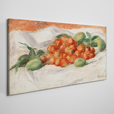 Fruits strawberries almonds Canvas print