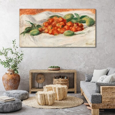 Fruits strawberries almonds Canvas print