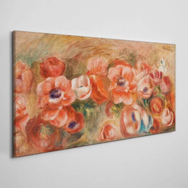 Floral landscape in shades of pink Canvas wall art