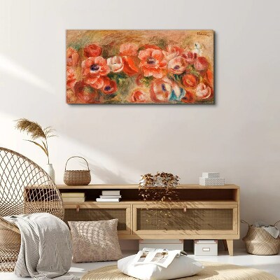 Floral landscape in shades of pink Canvas wall art