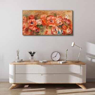 Floral landscape in shades of pink Canvas wall art