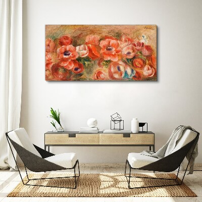 Floral landscape in shades of pink Canvas wall art