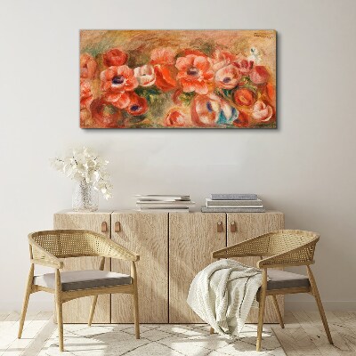 Floral landscape in shades of pink Canvas wall art