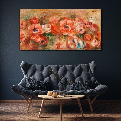 Floral landscape in shades of pink Canvas wall art