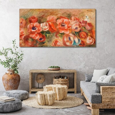 Floral landscape in shades of pink Canvas wall art
