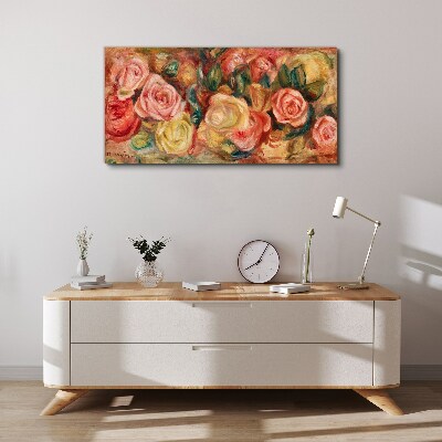 Floral bouquet of roses Print on canvas
