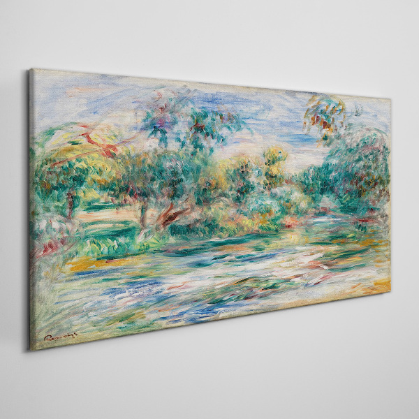 Summer landscapes in pastel colors Canvas wall art