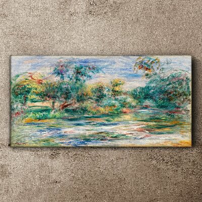 Summer landscapes in pastel colors Canvas wall art