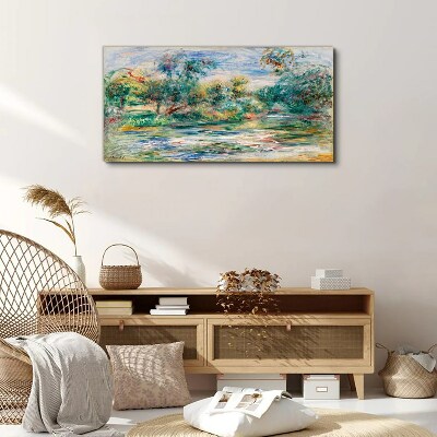 Summer landscapes in pastel colors Canvas wall art