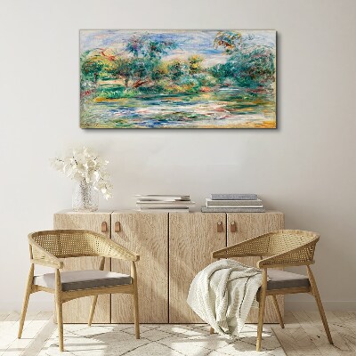 Summer landscapes in pastel colors Canvas wall art