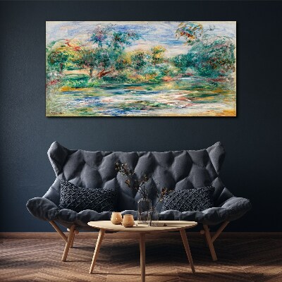 Summer landscapes in pastel colors Canvas wall art