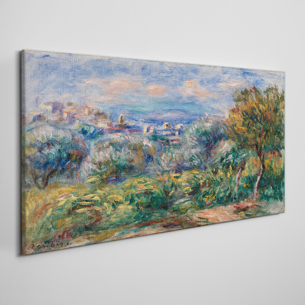Landscape with olives Print on canvas