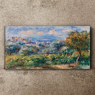 Landscape with olives Print on canvas