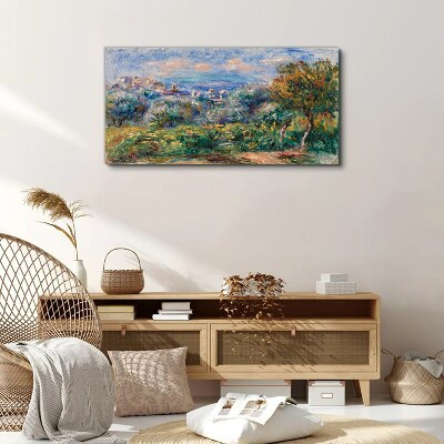 Landscape with olives Print on canvas