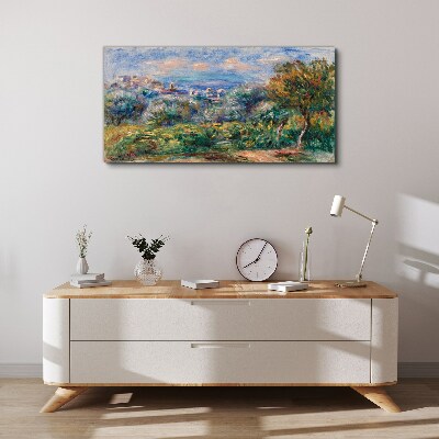 Landscape with olives Print on canvas