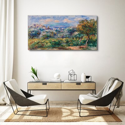Landscape with olives Print on canvas