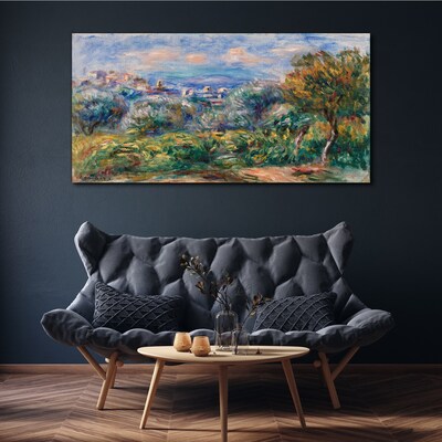 Landscape with olives Print on canvas