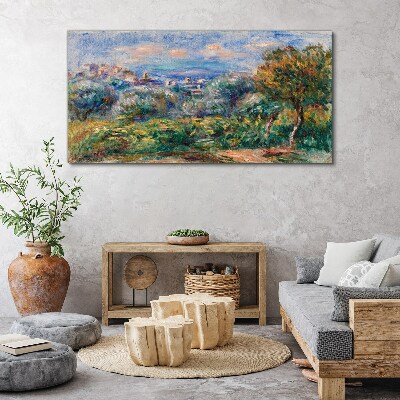 Landscape with olives Print on canvas