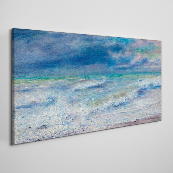 Calm sea in blue Canvas wall art
