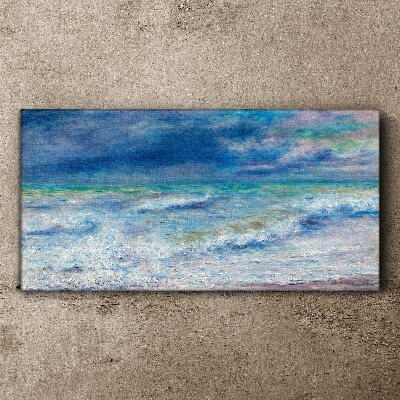 Calm sea in blue Canvas wall art