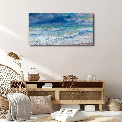 Calm sea in blue Canvas wall art