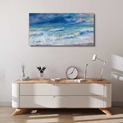 Calm sea in blue Canvas wall art