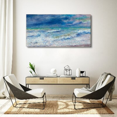 Calm sea in blue Canvas wall art