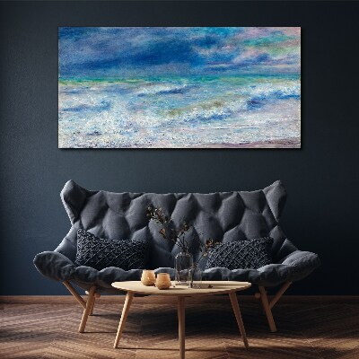 Calm sea in blue Canvas wall art