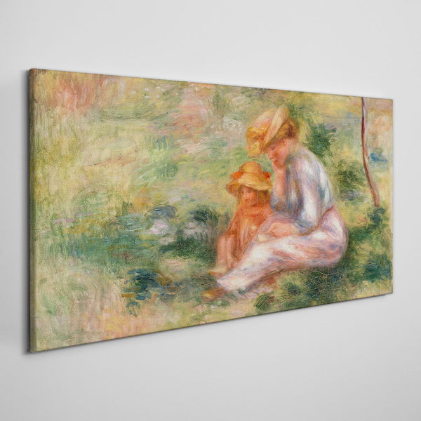 Mother and daughter in the summer sun Print on canvas