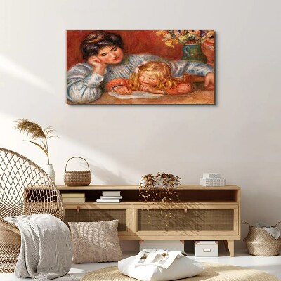 Mother with child at the table Print on canvas
