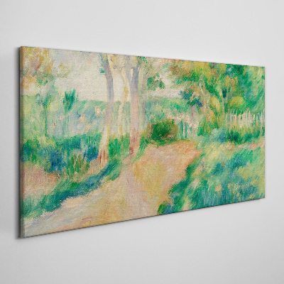 Abstraction forest park grass Canvas print