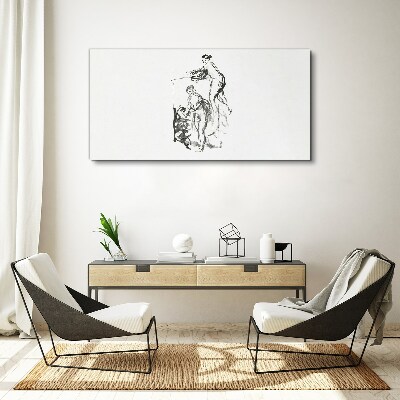 Intimate meeting Print on canvas