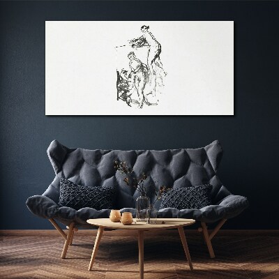 Intimate meeting Print on canvas
