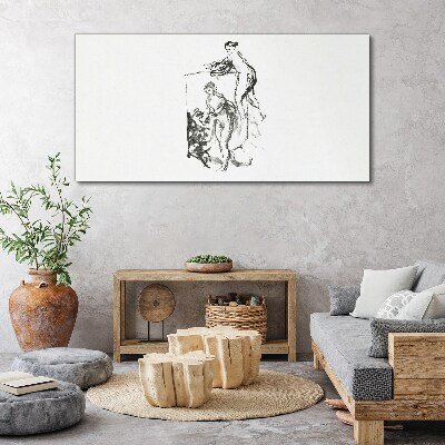 Intimate meeting Print on canvas
