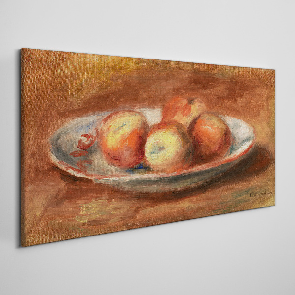 Apples on a plate Canvas wall art