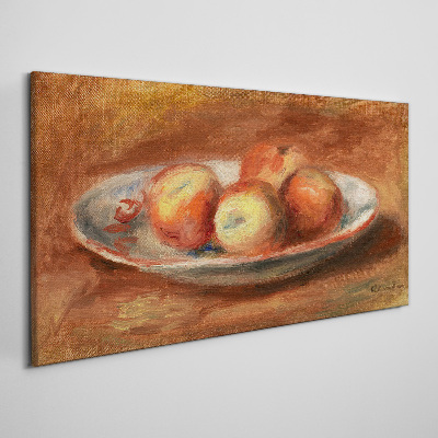 Plate fruits apples Canvas print