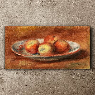 Apples on a plate Canvas wall art
