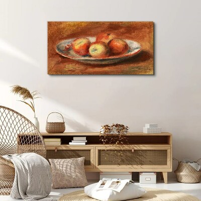 Apples on a plate Canvas wall art