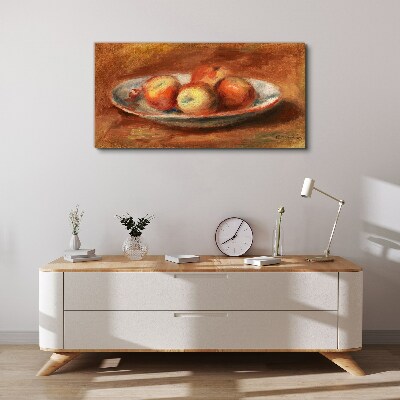 Apples on a plate Canvas wall art