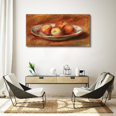 Apples on a plate Canvas wall art