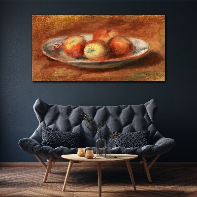 Apples on a plate Canvas wall art