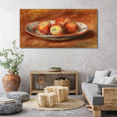 Apples on a plate Canvas wall art